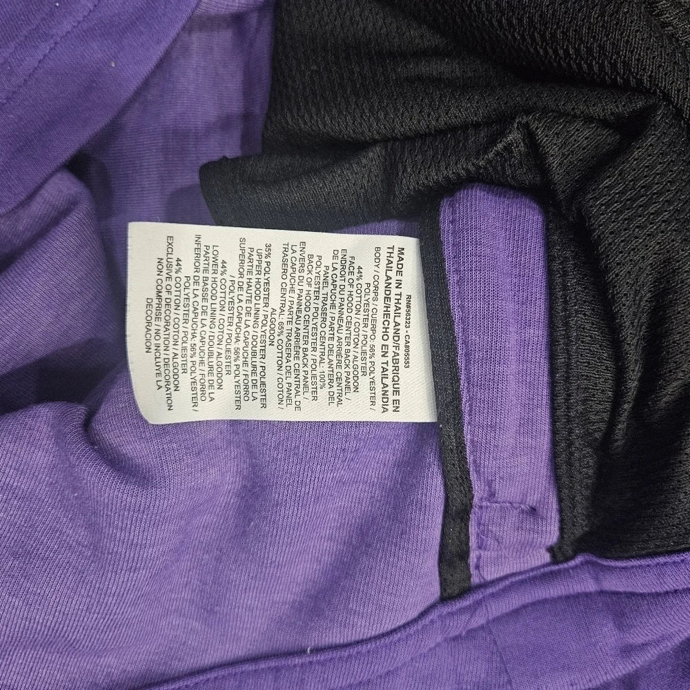 Nike Dri-fit Purple Los Angeles Lakers Zip-Up hoodie Jacket size Youth XL. NBA